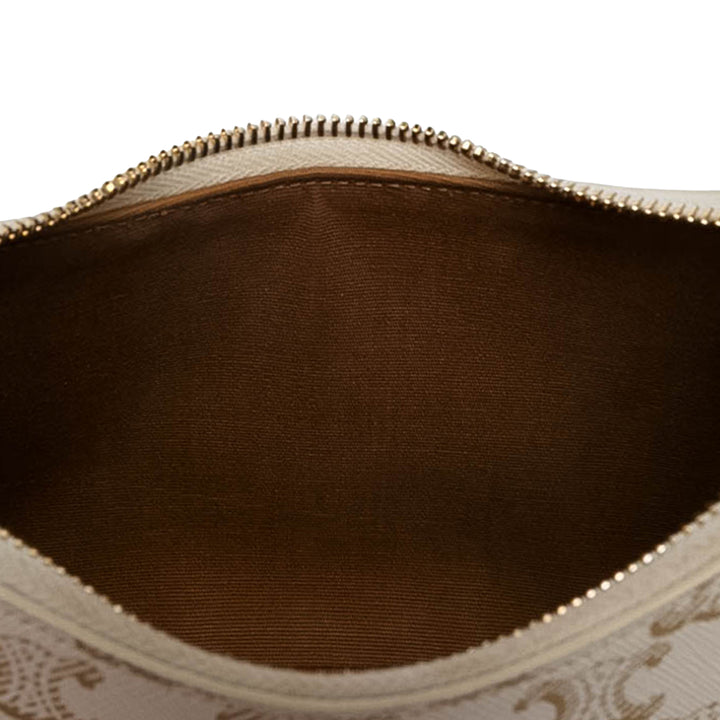 Celine Triomphe Ava Sac Moyen Triomphe enduite Blanc – vue 4 – GABY PARIS
