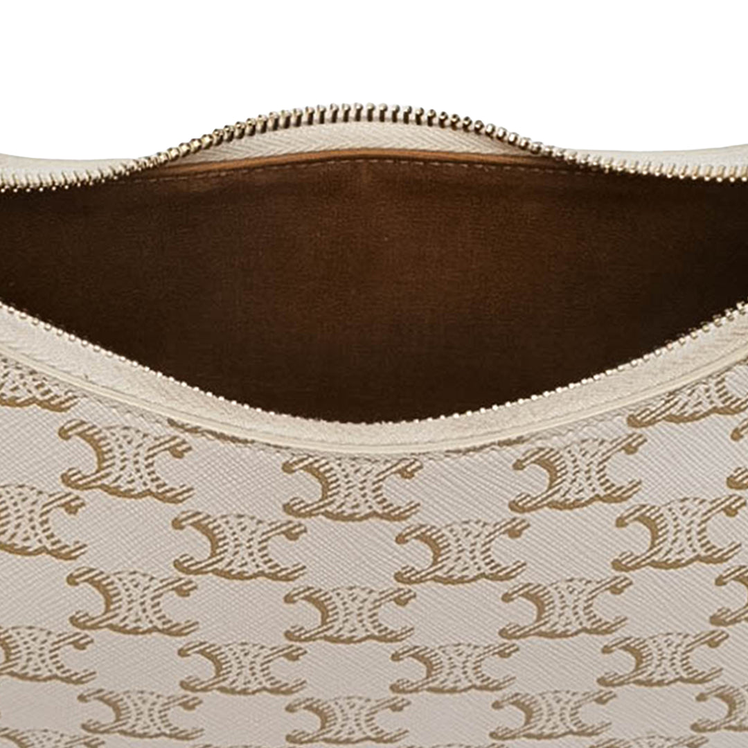 Celine Triomphe Ava Sac Moyen Triomphe enduite Blanc – vue 5 – GABY PARIS