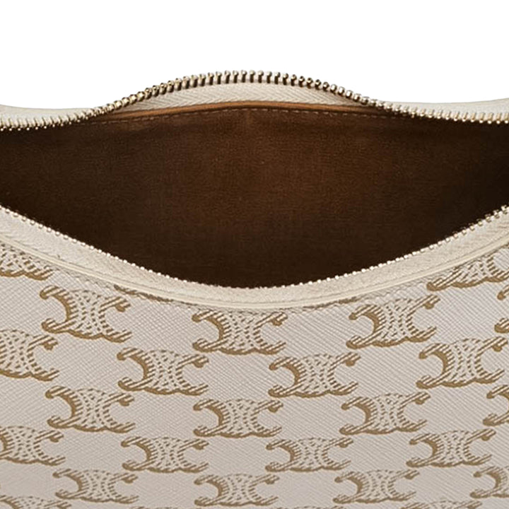 Celine Triomphe Ava Sac Moyen Triomphe enduite Blanc – vue 5 – GABY PARIS