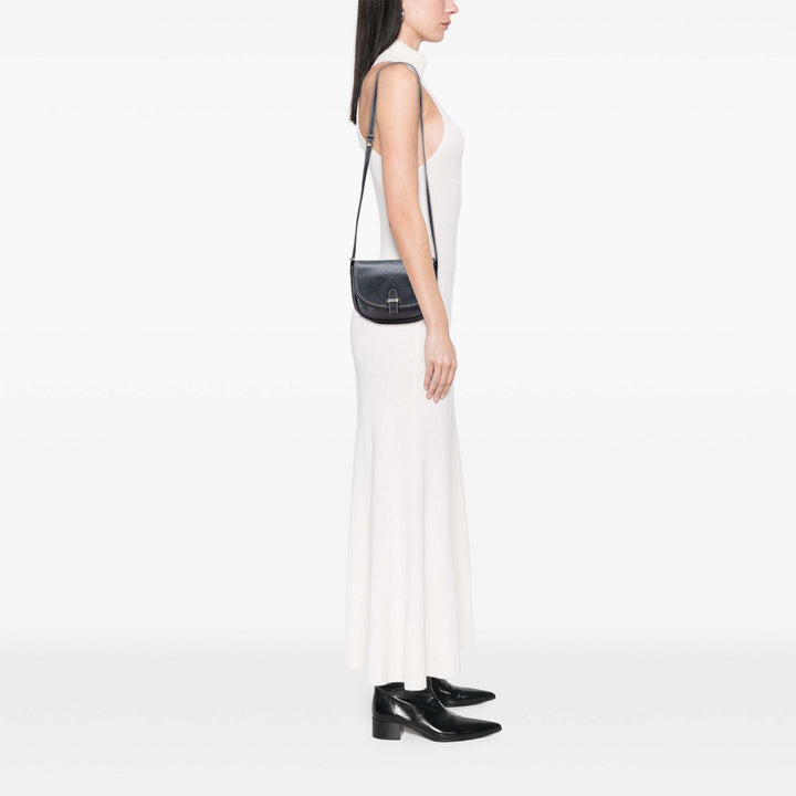 Leather Anagram Crossbody Blue - Gaby Paris