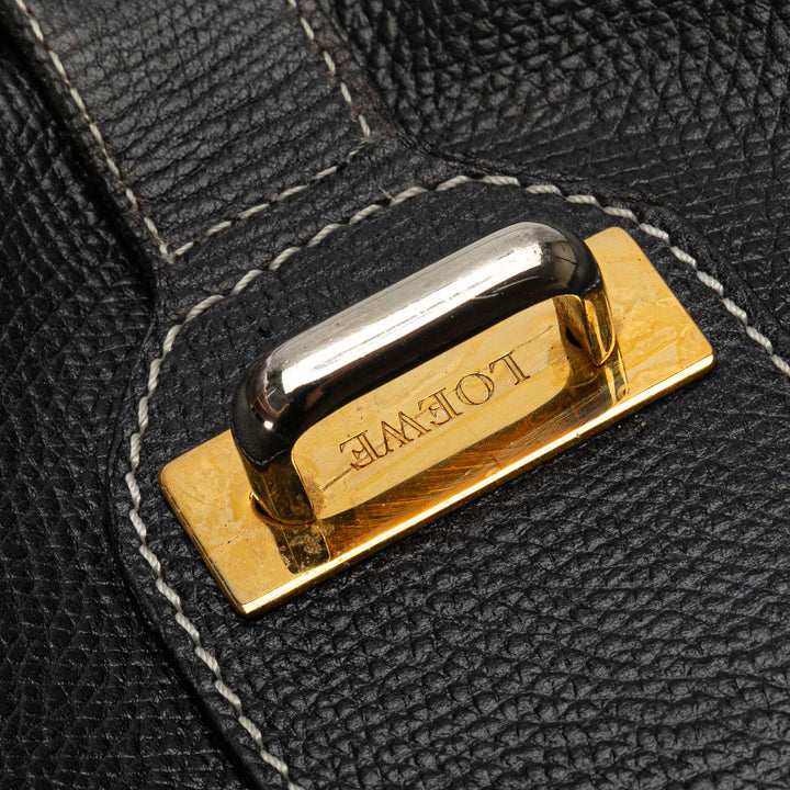 Leather Anagram Crossbody Blue - Gaby Paris