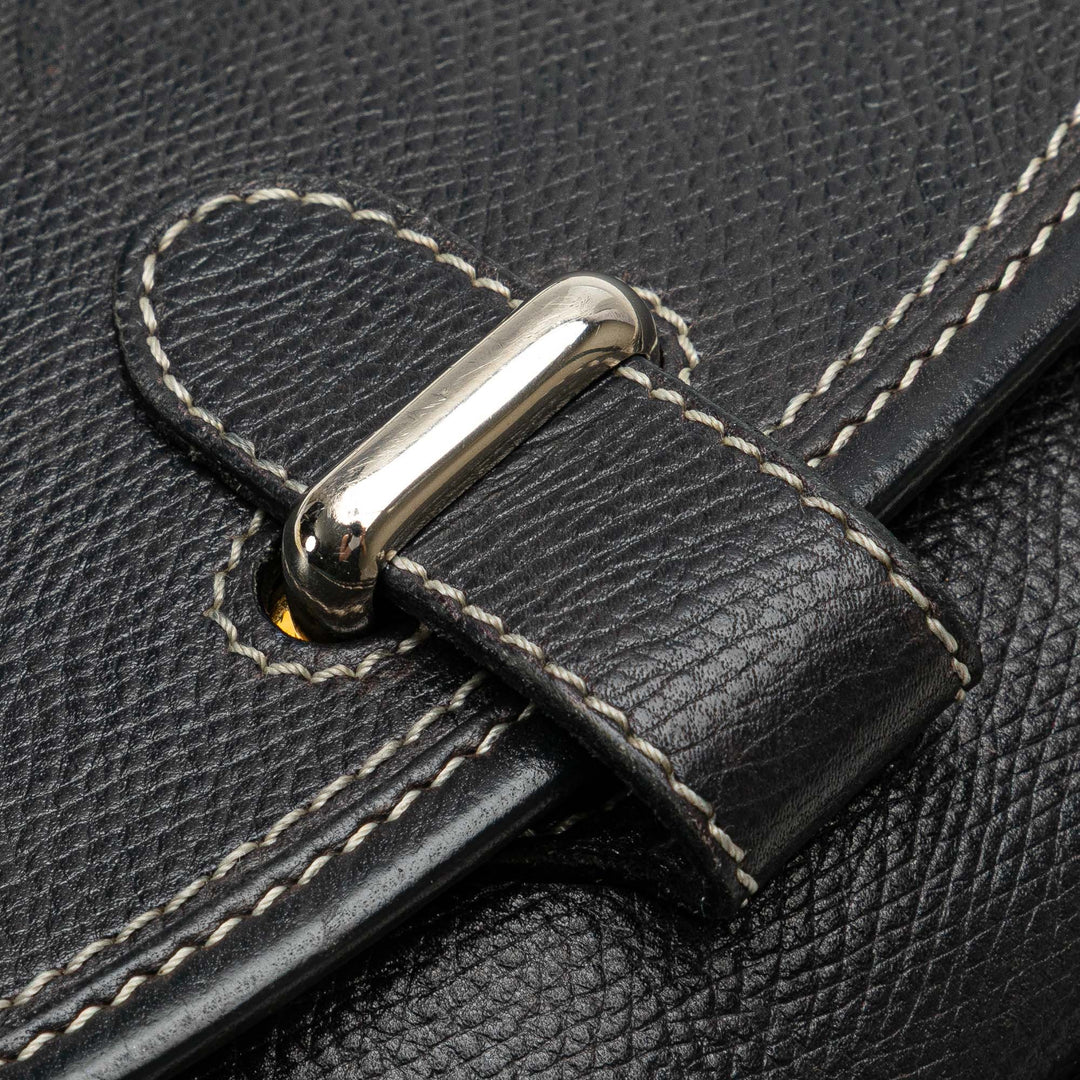 Leather Anagram Crossbody Blue - Gaby Paris
