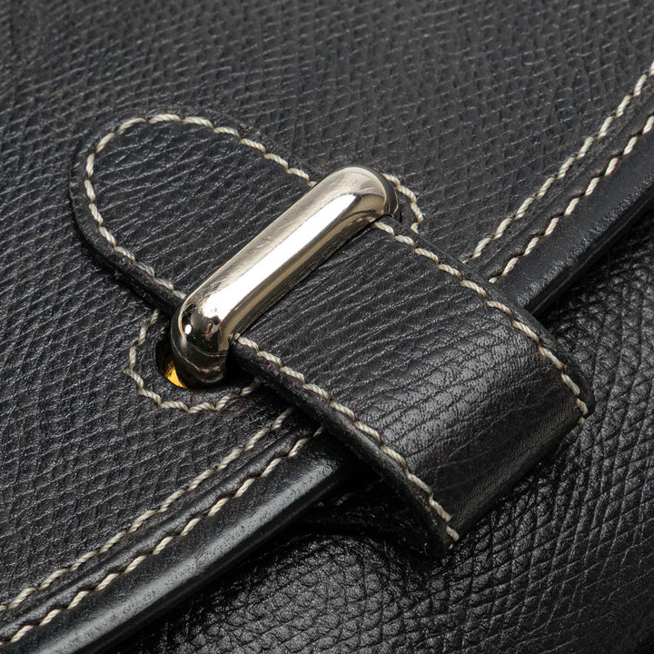 Leather Anagram Crossbody Blue - Gaby Paris
