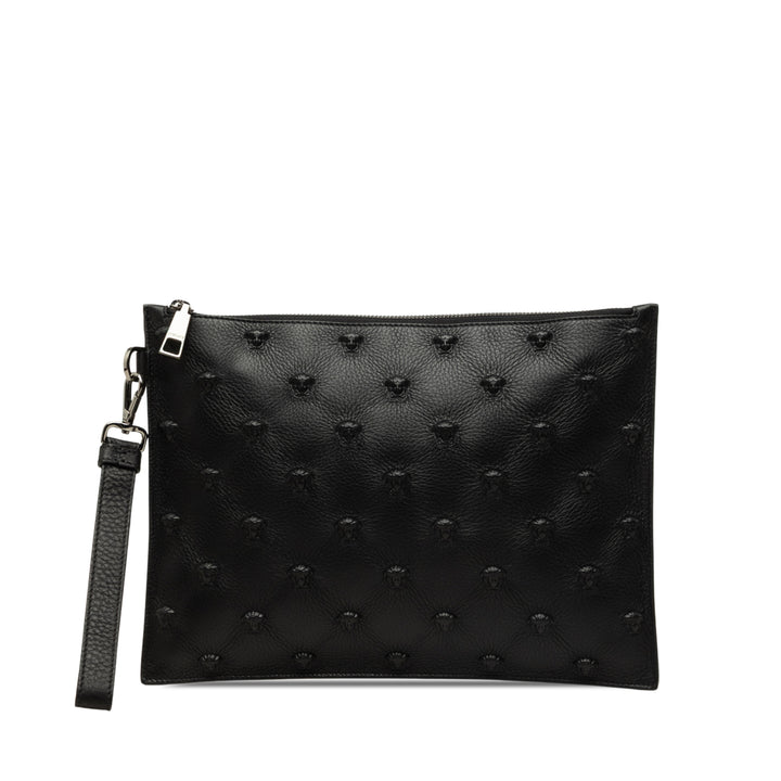 Versace Pochette embossé Medusa Wristlet Noir – vue principale – GABY PARIS