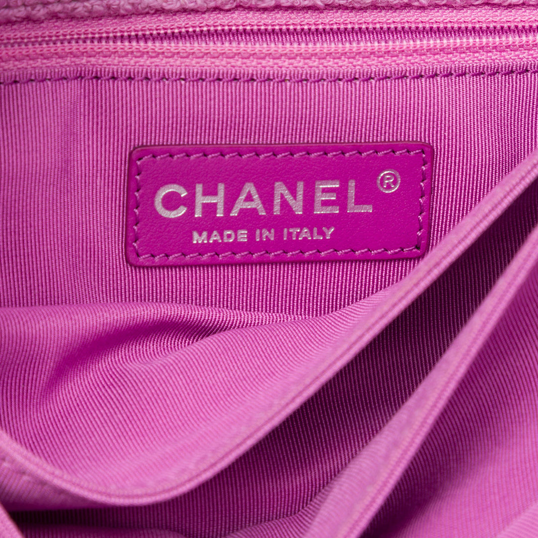 Chanel CC Matelassé Tweed Accordion à rabat