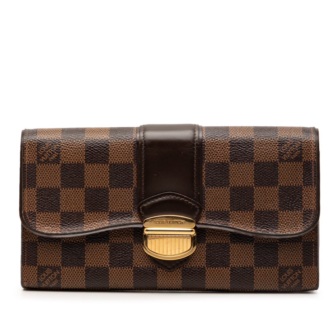 Louis Vuitton Damier Ebene Sistina Portefeuille Portefeuille