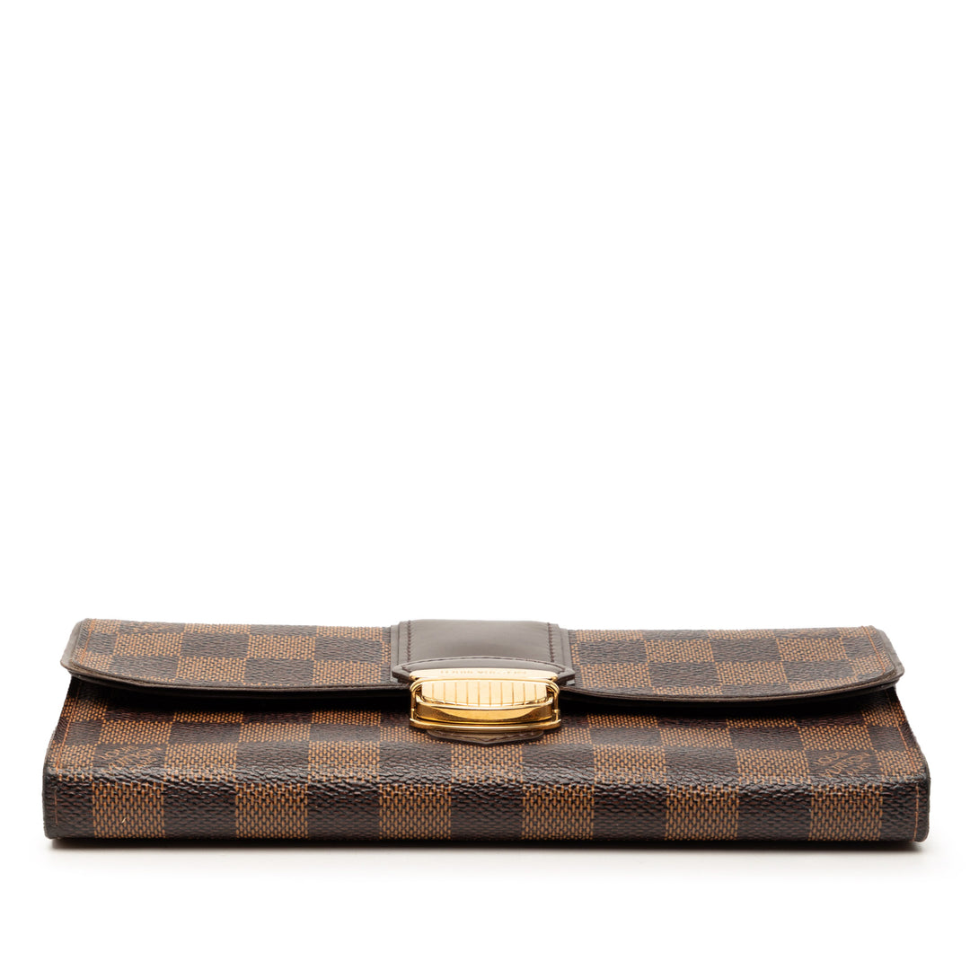 Louis Vuitton Damier Ebene Sistina Portefeuille Portefeuille