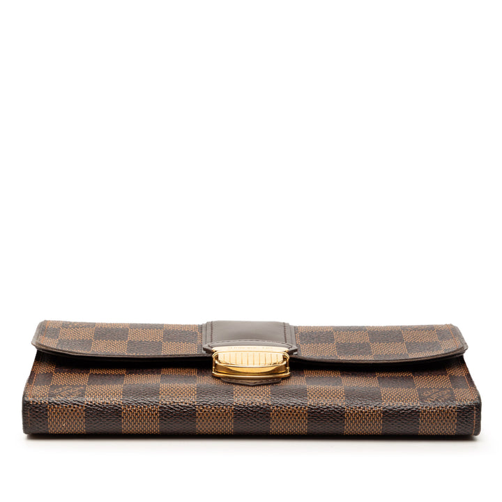 Louis Vuitton Damier Ebene Sistina Portefeuille Portefeuille