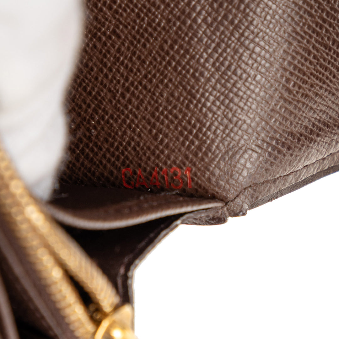 Louis Vuitton Damier Ebene Sistina Portefeuille Portefeuille