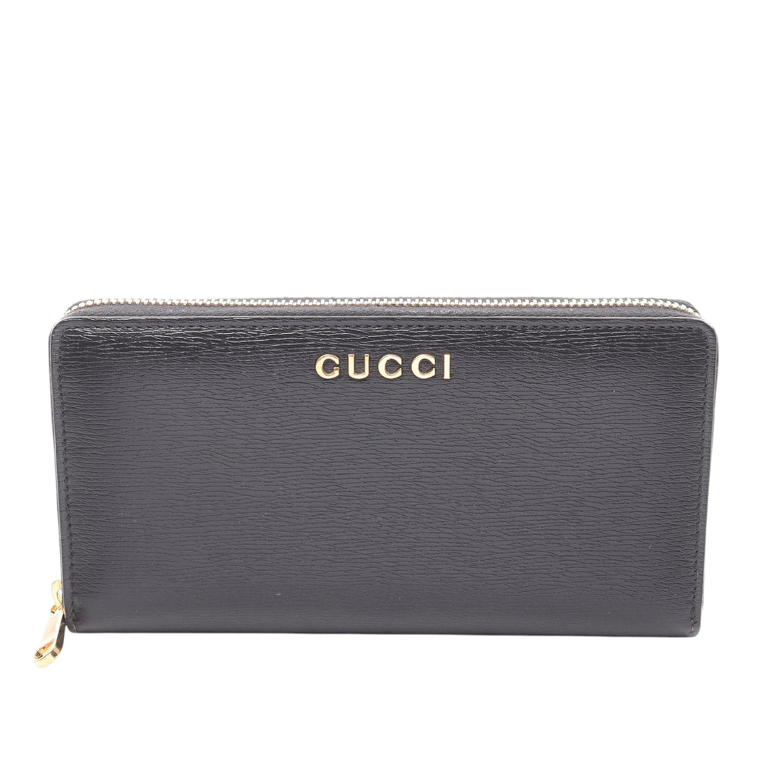 Gucci Cuir Logo Zip Portefeuille long