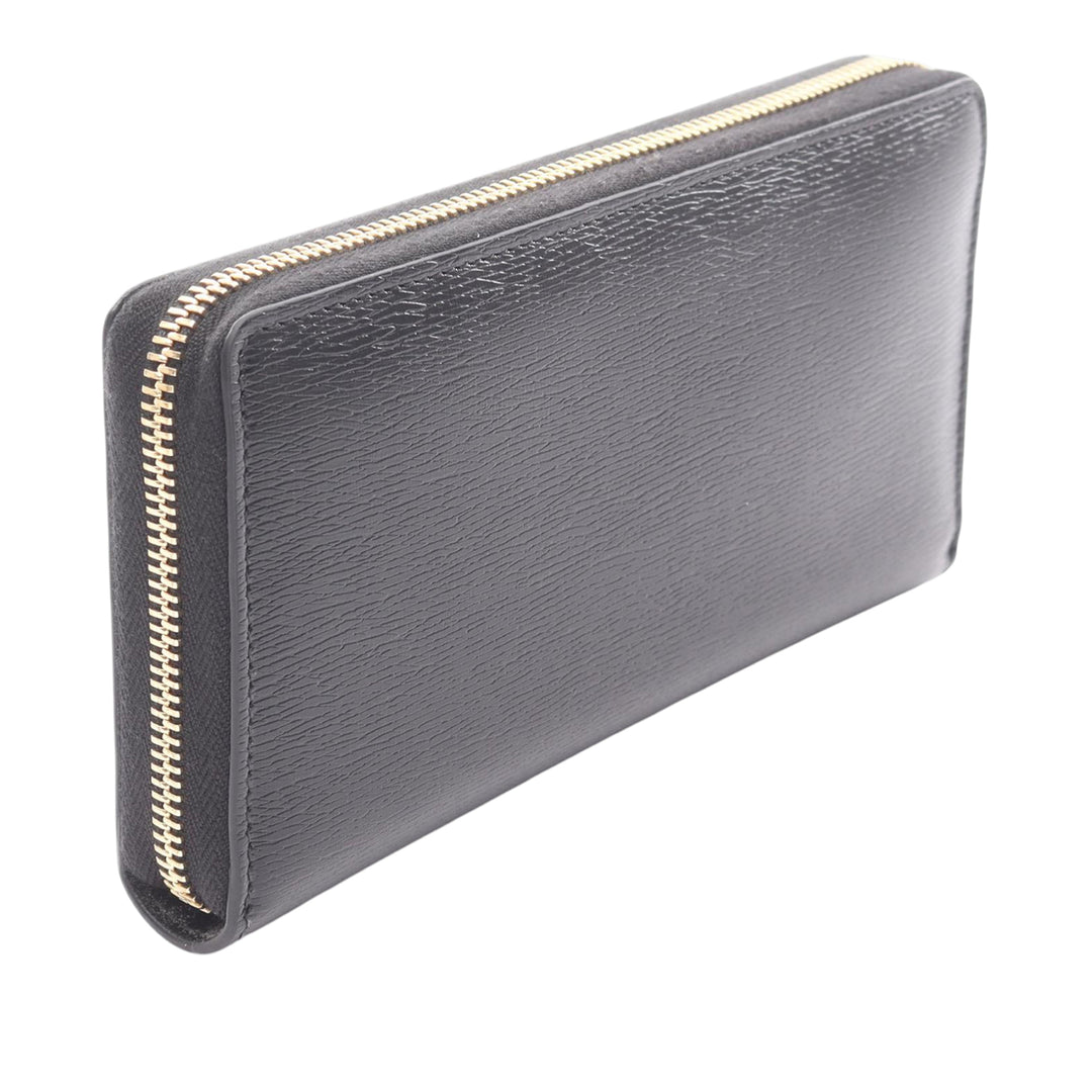 Gucci Cuir Logo Zip Portefeuille long