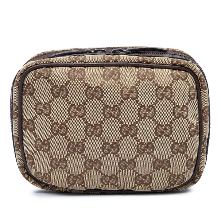 GG Zippé Trousse de maquillage Beige