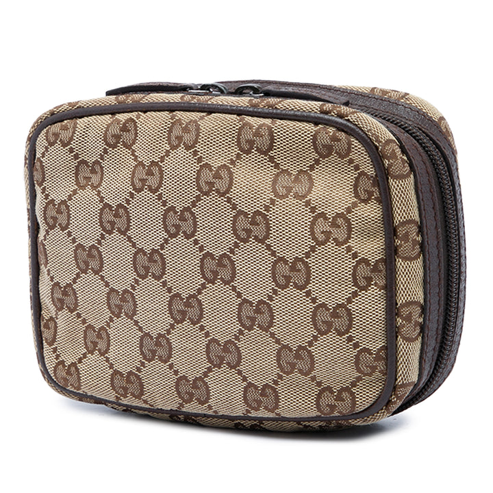 GG Zippé Trousse de maquillage Beige