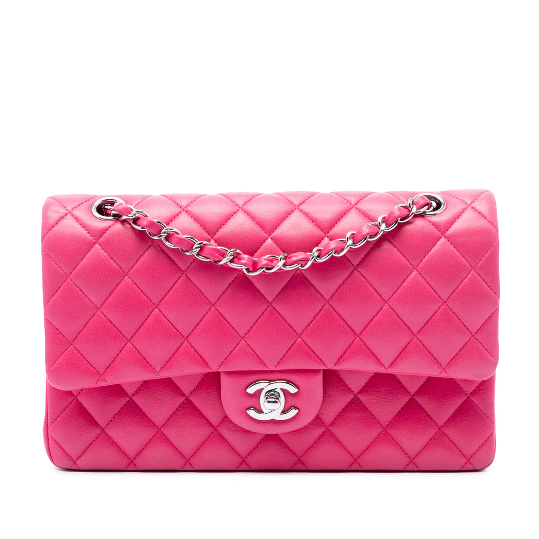 Classic Double rabat Moyen Cuir d'agneau Rose