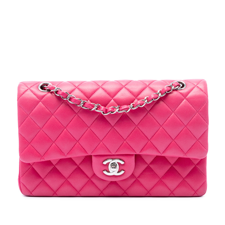 Classic Double rabat Moyen Cuir d'agneau Rose