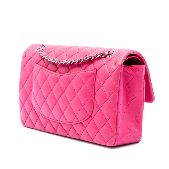 Classic Double rabat Moyen Cuir d'agneau Rose