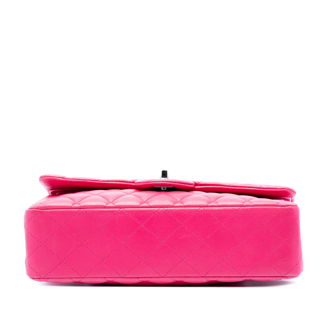 Classic Double rabat Moyen Cuir d'agneau Rose