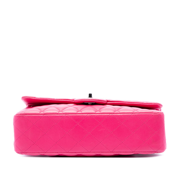 Classic Double rabat Moyen Cuir d'agneau Rose