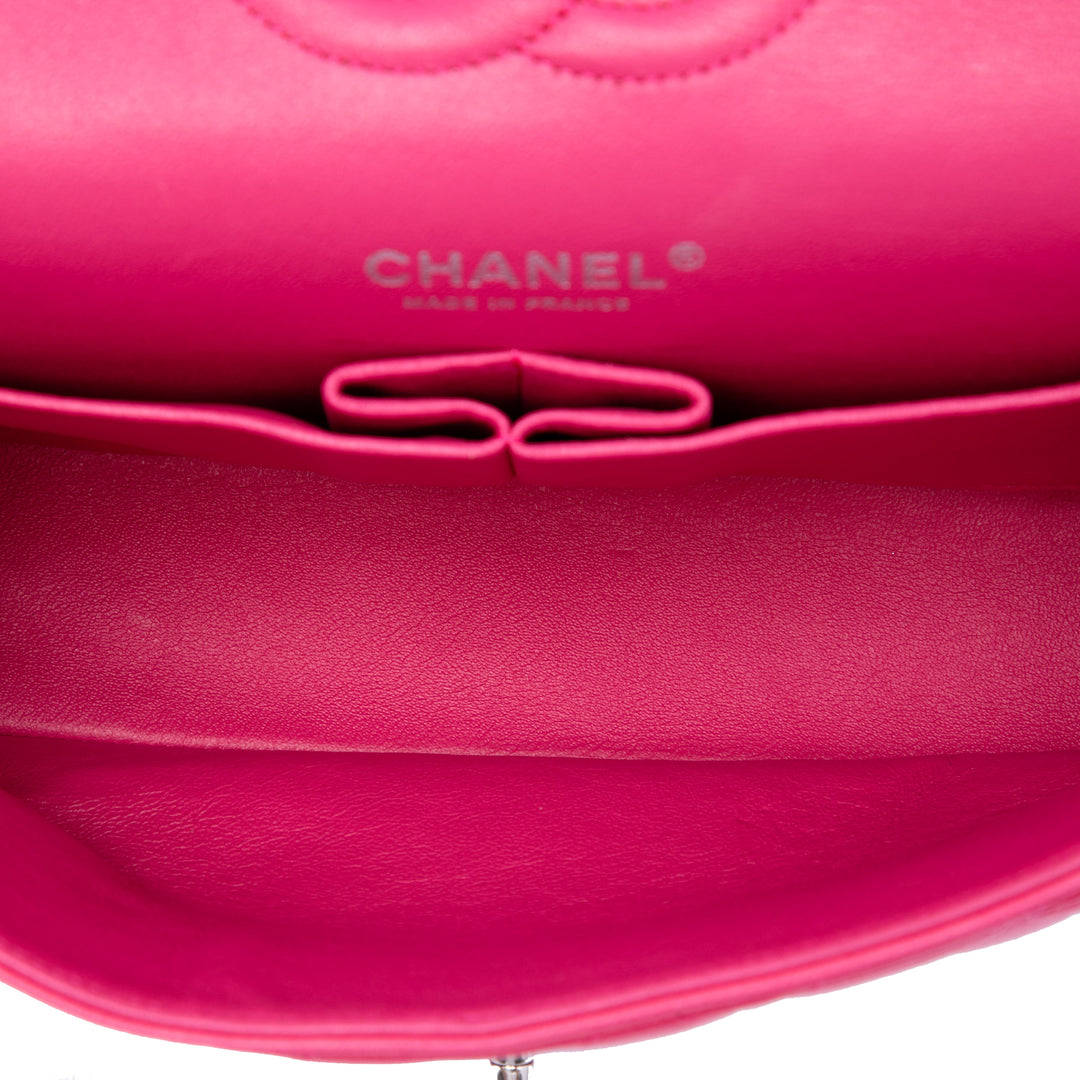 Classic Double rabat Moyen Cuir d'agneau Rose