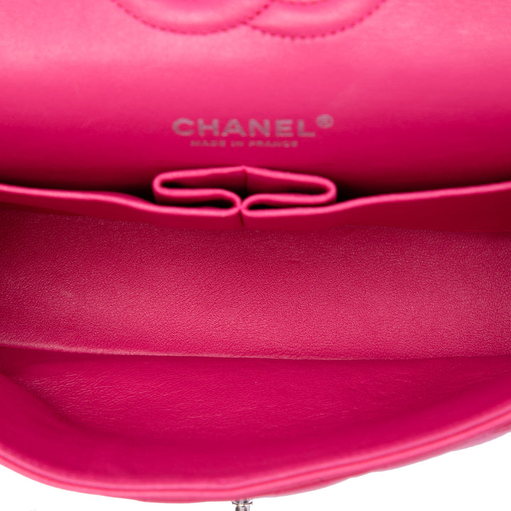 Classic Double rabat Moyen Cuir d'agneau Rose