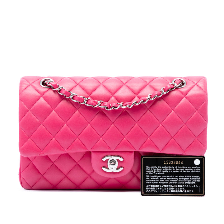 Classic Double rabat Moyen Cuir d'agneau Rose