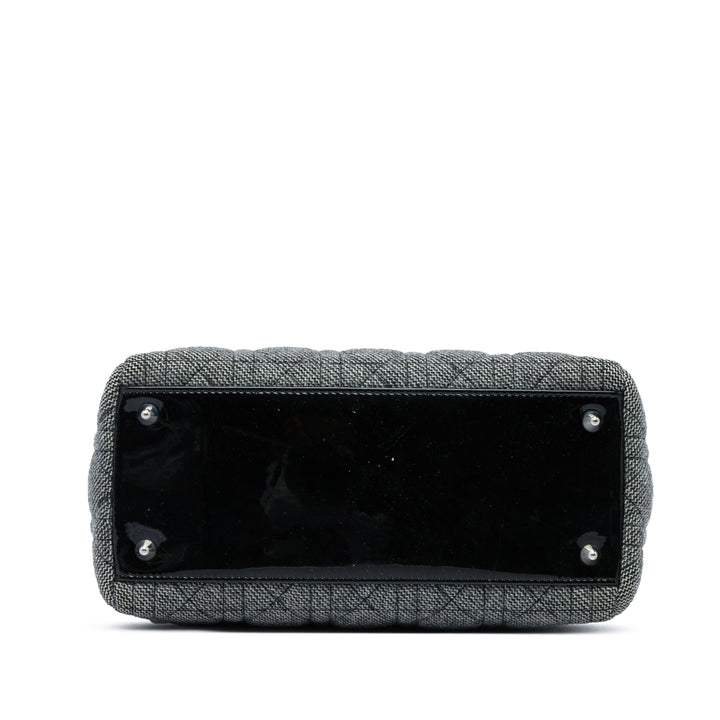 Lady Dior Cannage Moyen Tweed Gris
