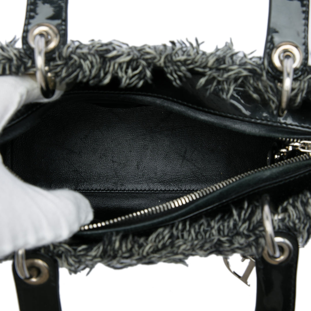 Lady Dior Cannage Moyen Tweed Gris