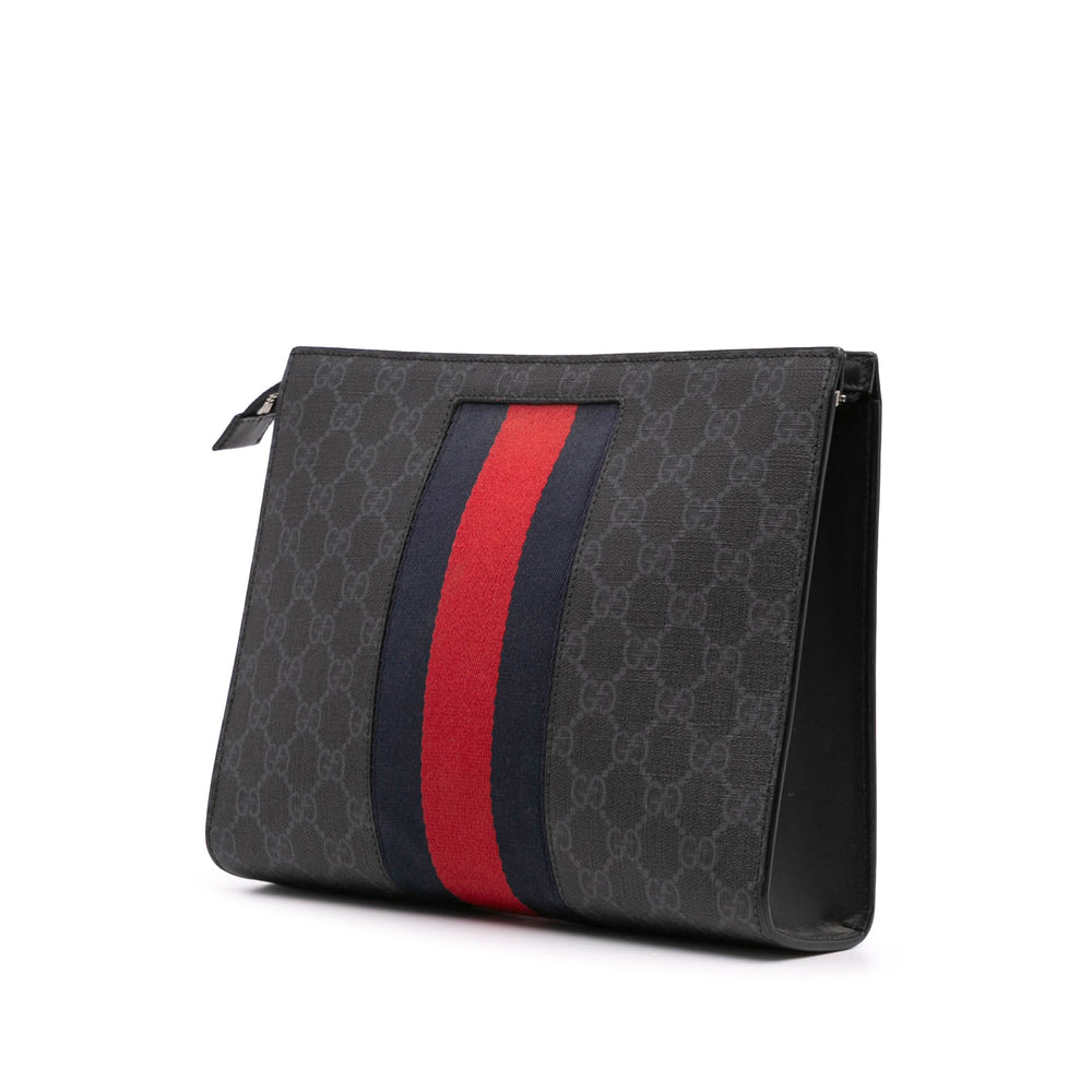 GG Supreme Web Clutch Black - Gaby Paris