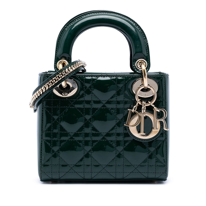 Dior Mini Cuir verni Cannage Lady Dior