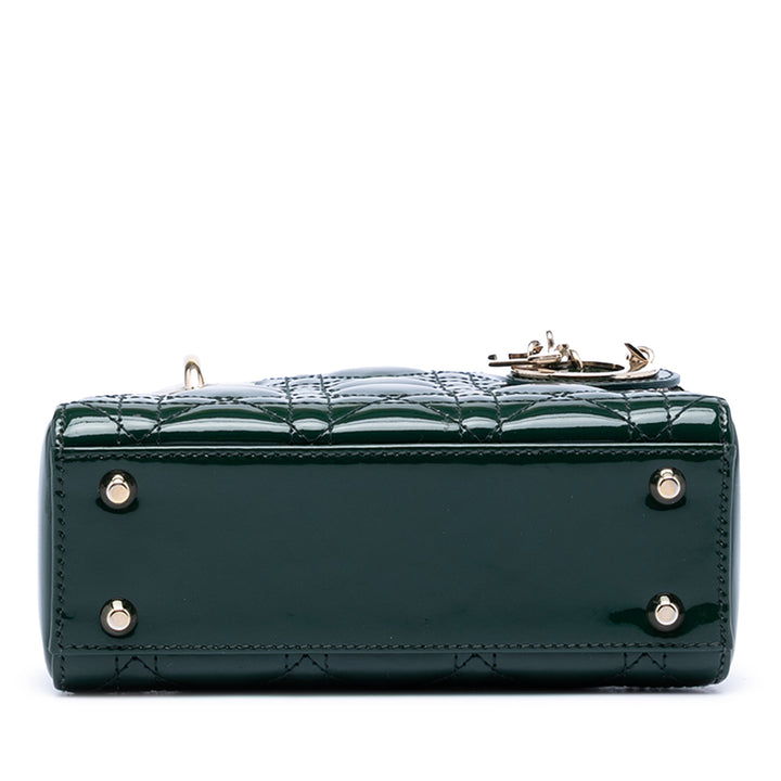 Dior Mini Cuir verni Cannage Lady Dior