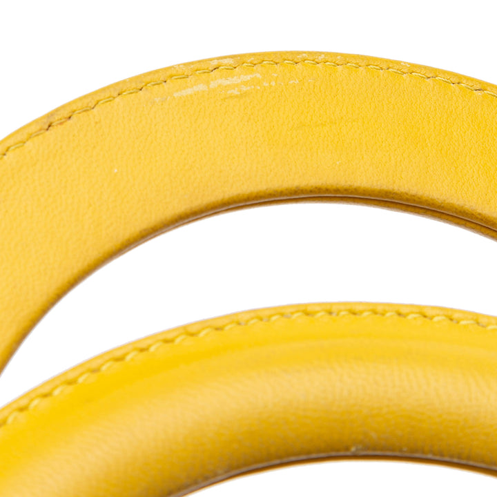 Medium Lambskin Cannage Lady Dior Yellow - Gaby Paris