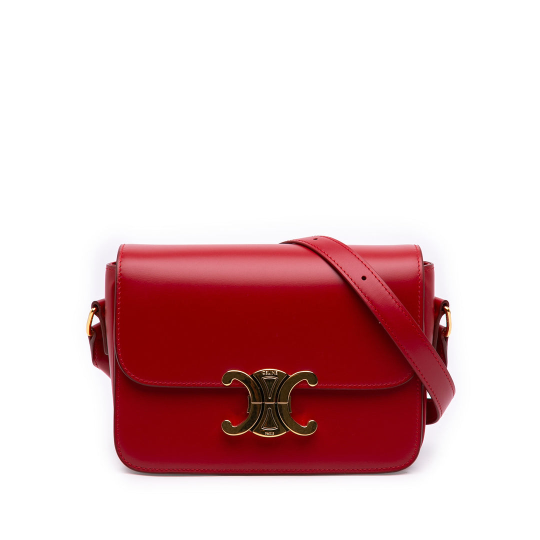 Celine Teen brillant Cuir de veau Triomphe Sac porté croisé