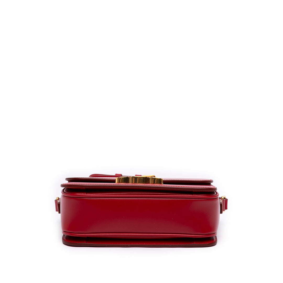 Celine Teen brillant Cuir de veau Triomphe Sac porté croisé