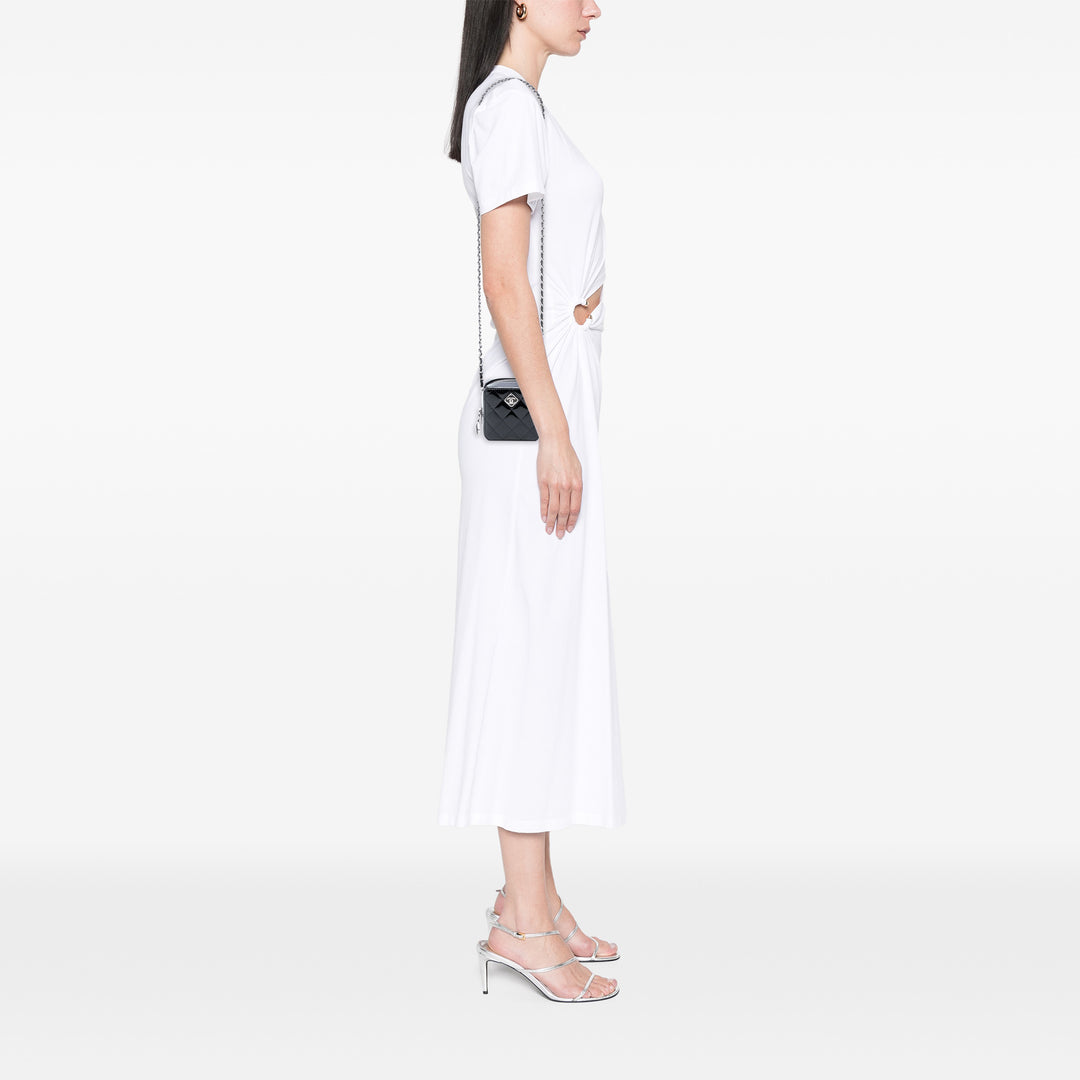 Chanel CC Matelassé Cuir verni Diamond Resin Pochette avec chaîne