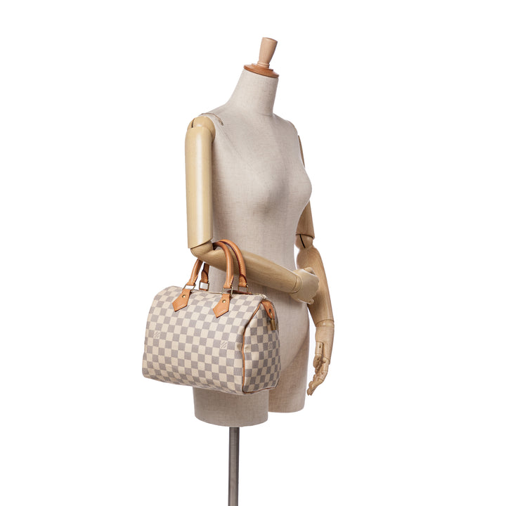 Damier Azur Speedy 25 White - Gaby Paris