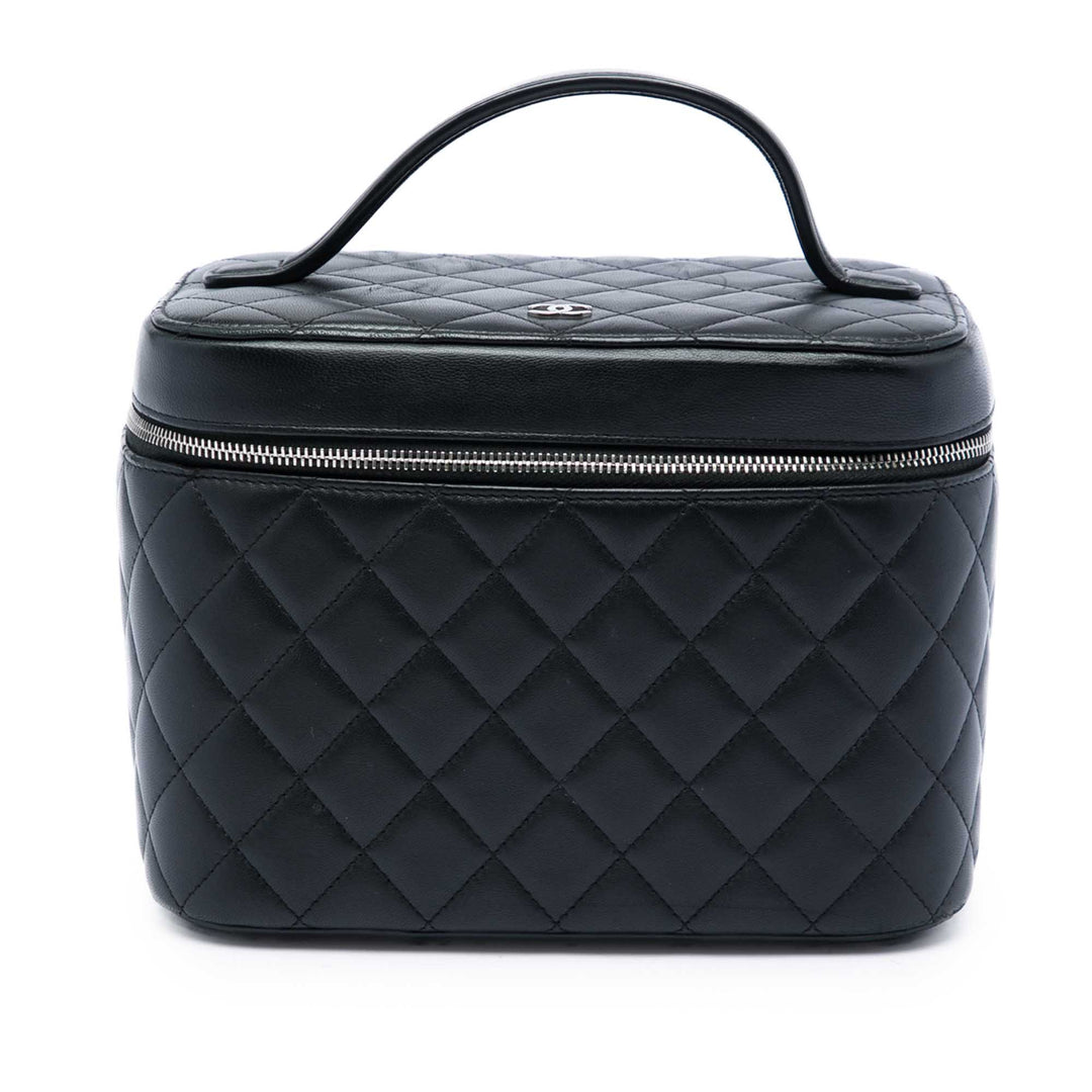 CC Matelassé Vanity Cuir d'agneau Noir