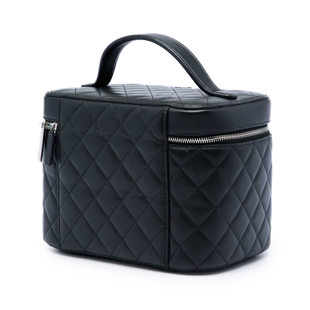 CC Matelassé Vanity Cuir d'agneau Noir