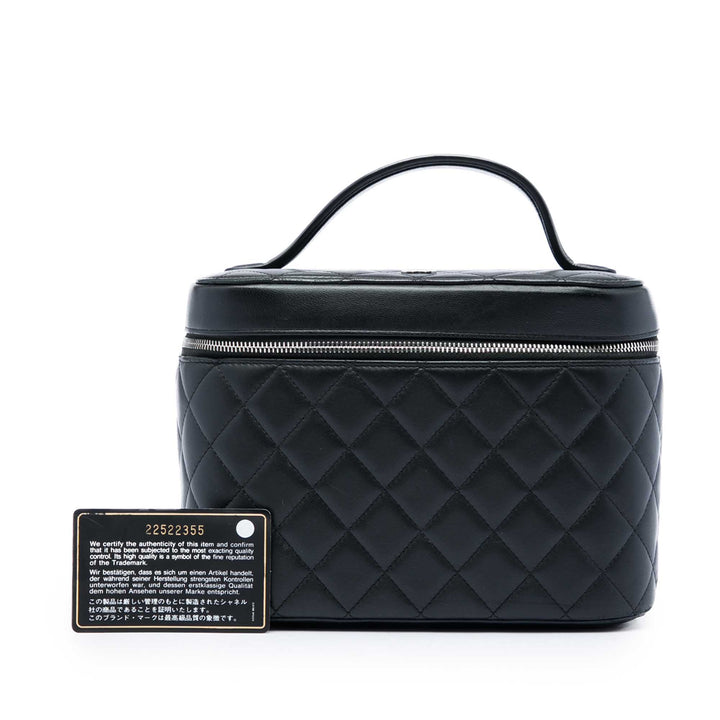 CC Matelassé Vanity Cuir d'agneau Noir