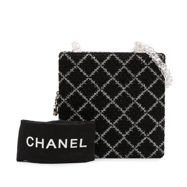 Chanel Tweed and Resin Zipped Chain Shopping Bag Noir – GABY PARIS Authentique
