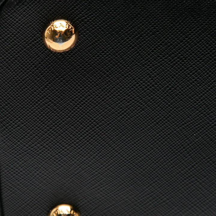 Medium Saffiano Lux Galleria Satchel Black - Gaby Paris