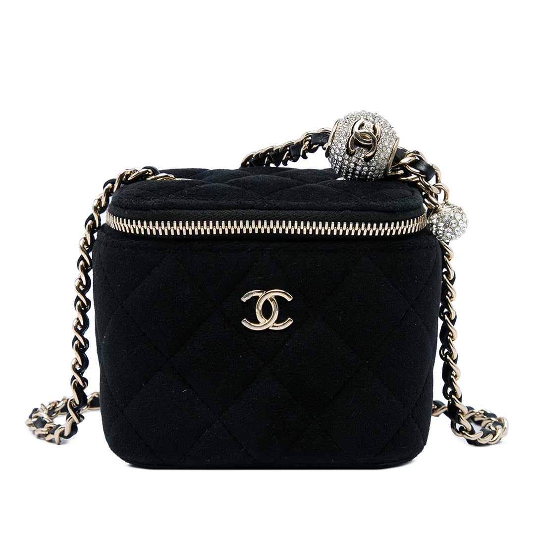 Chanel Perle Crush Vanity avec chaîne Mini Noir