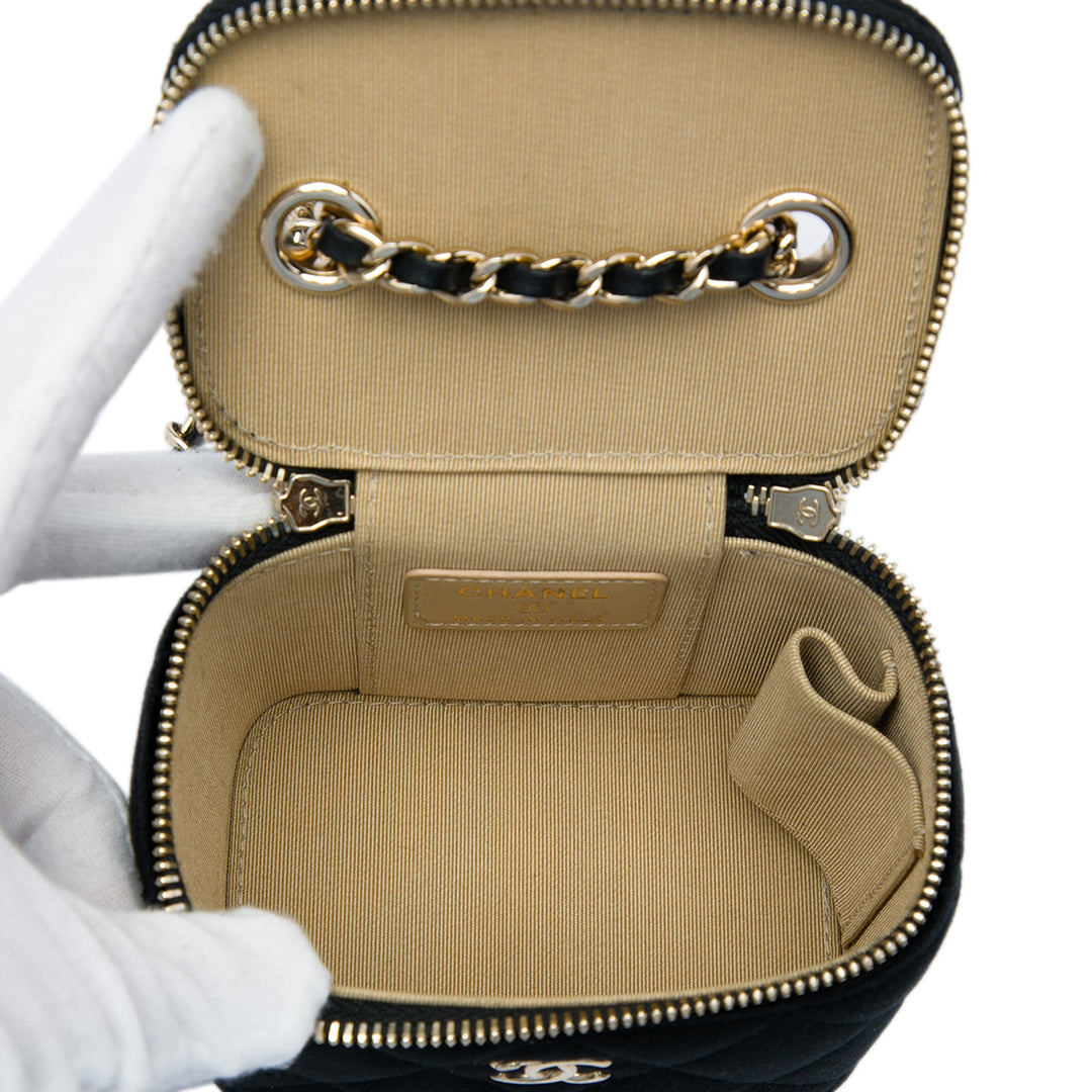 Chanel Perle Crush Vanity avec chaîne Mini Noir