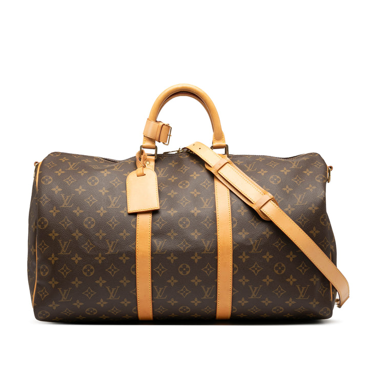 Louis Vuitton Monogram Keepall Bandouliere 50 Marron