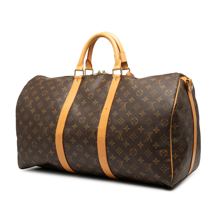 Louis Vuitton Monogram Keepall Bandouliere 50 Marron