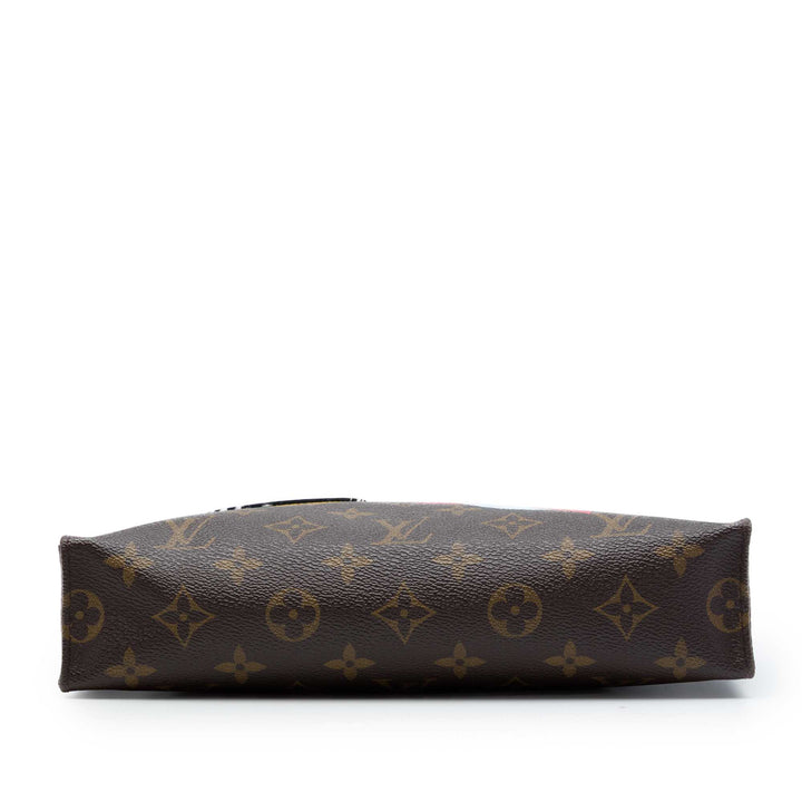 Louis Vuitton Pochette Édition limitée Patches et Travel Stickers Toiletry 26 Monogram Marron – vue 3 – GABY PARIS