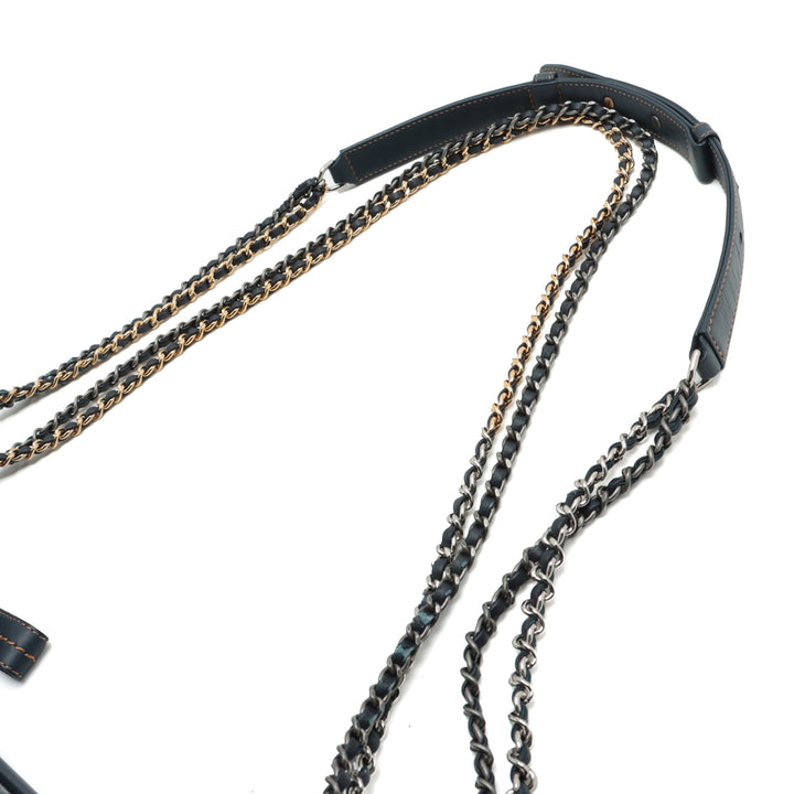 Chanel Large Printed Jean et Cuir de veau Gabrielle Hobo