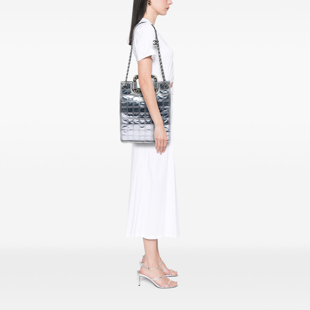 Chanel CC Vinyl Ice Cube Shopper Cabas