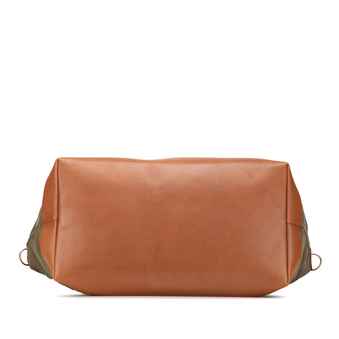 Saint Laurent Maxi Toile Rive Gauche Shopper Cabas Marron