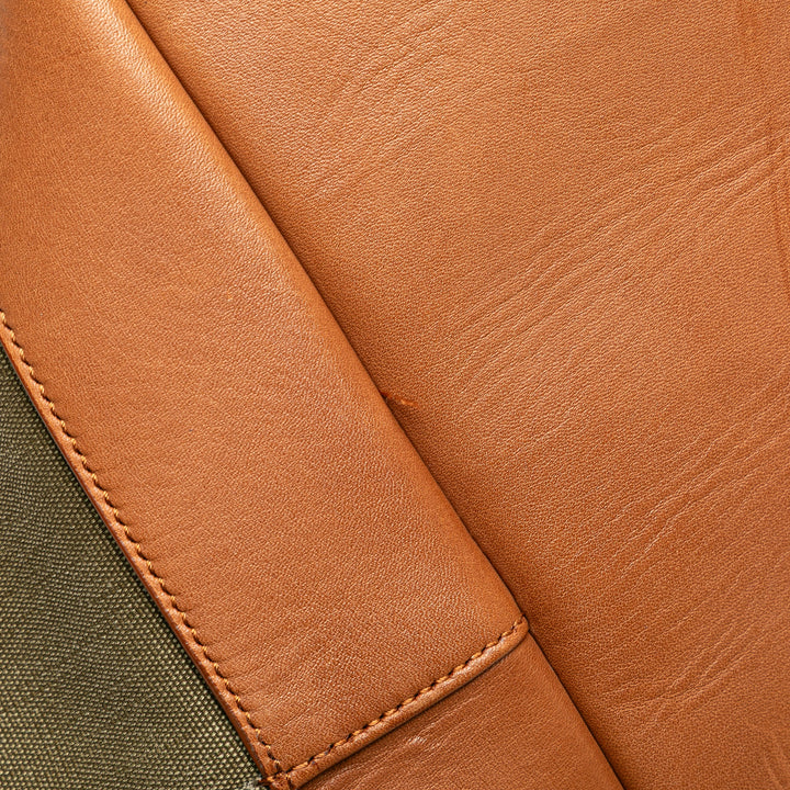 Saint Laurent Maxi Toile Rive Gauche Shopper Cabas Marron