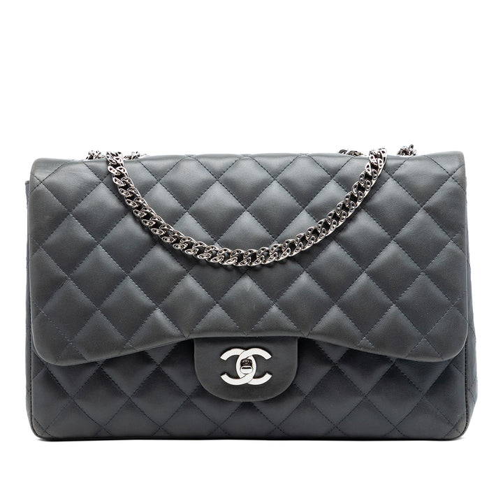Chanel Jumbo Classic Cuir d’agneau Bijoux Chain Simple rabat
